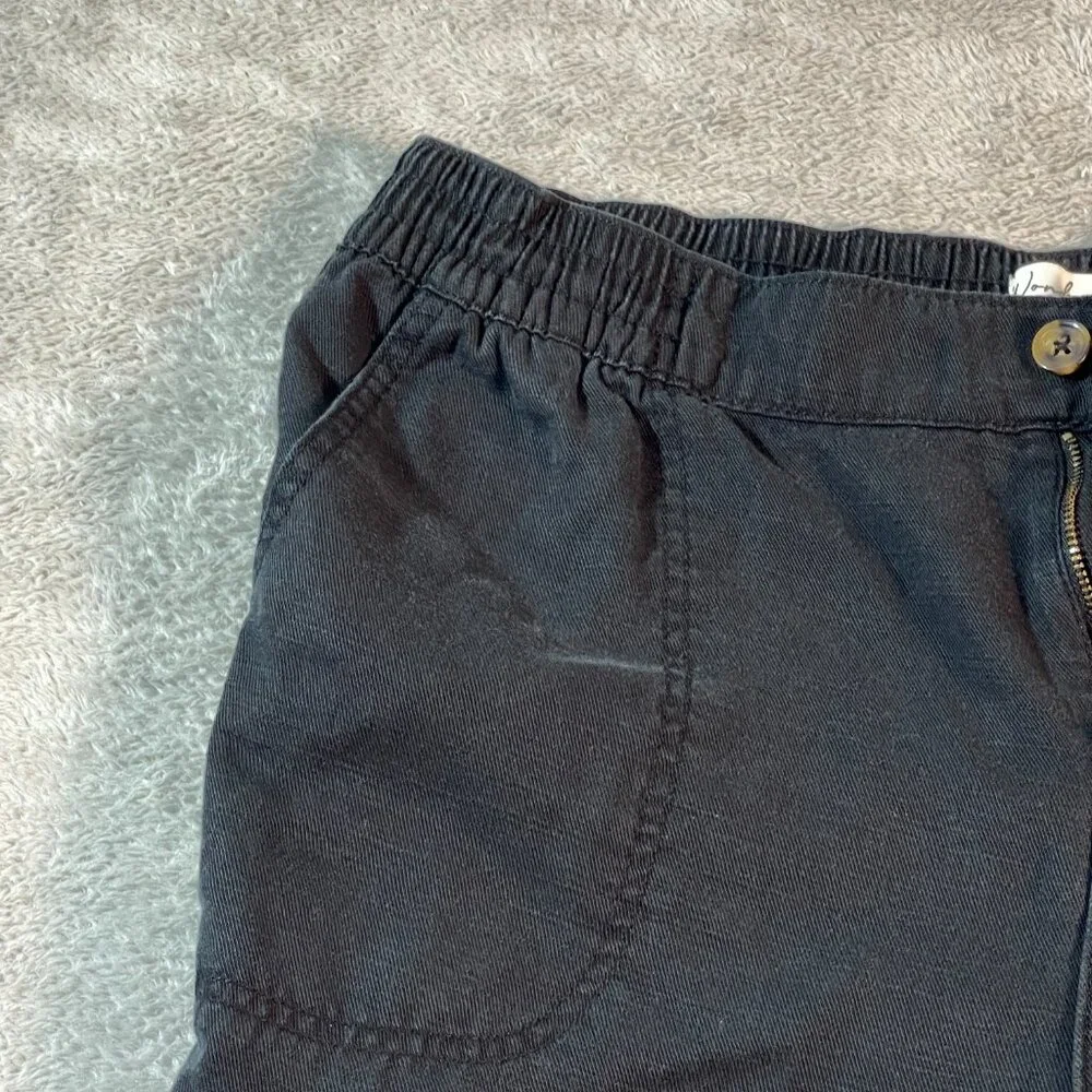 Wonderly Cargo Black L Baggy Pants Zip Fly Stretch‎ Jogger Outdoorsy Lyocell